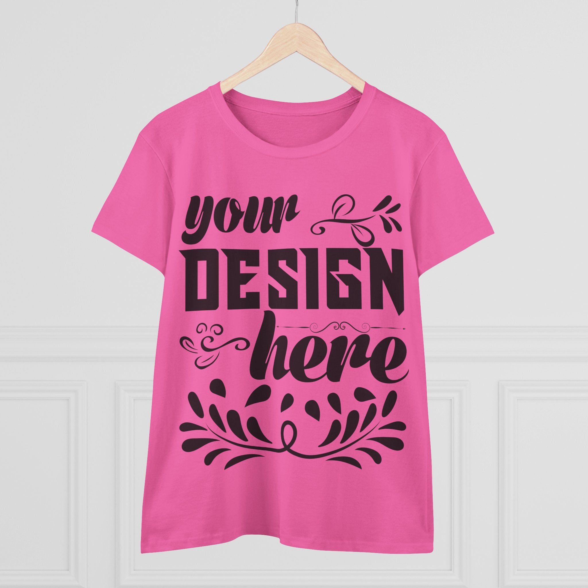 Customizable Gildan 5000L Womens Midweight Cotton Short Sleeve T-Shirt