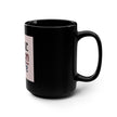 Customizable Black Ceramic Mug 15oz Glossy Finish Easy Grip C Handle