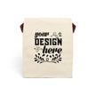 Customizable Canvas Lunch Bag With Carry Strap Roll Top Closure