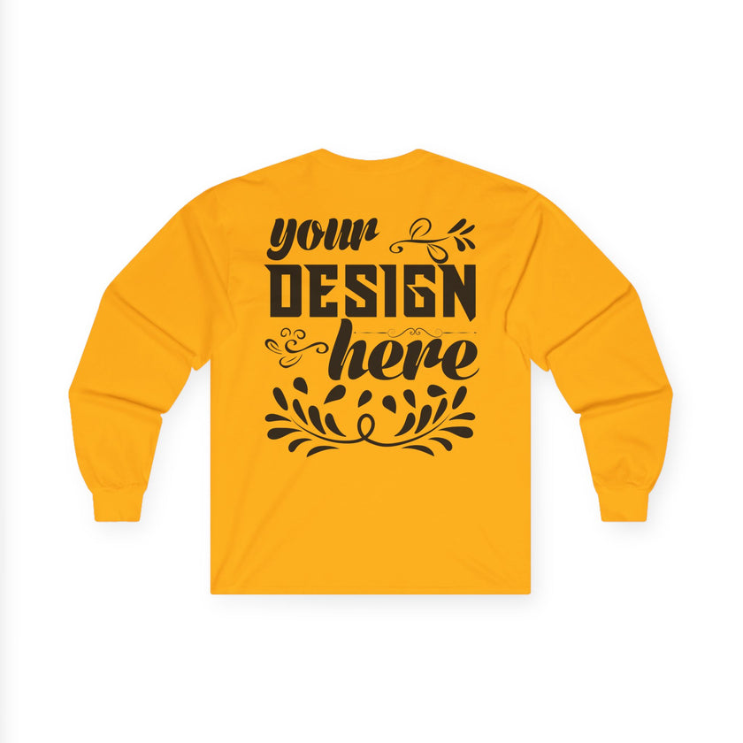 Customizable Gildan 2400 Unisex Ultra Cotton Long Sleeve Tee Classic Fit