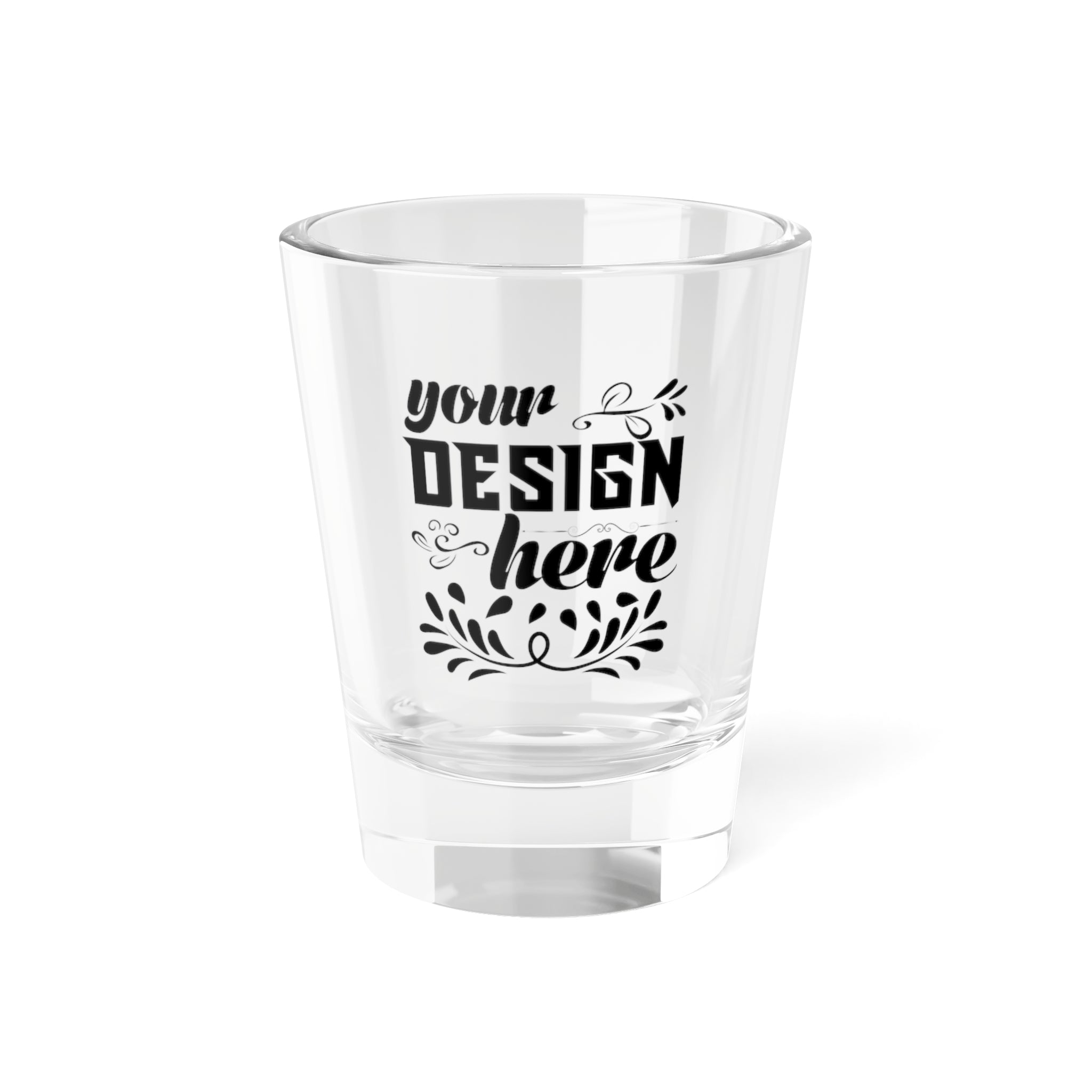 Customizable 1.5oz Clear Glass Shot Glass with Weighted Base Print