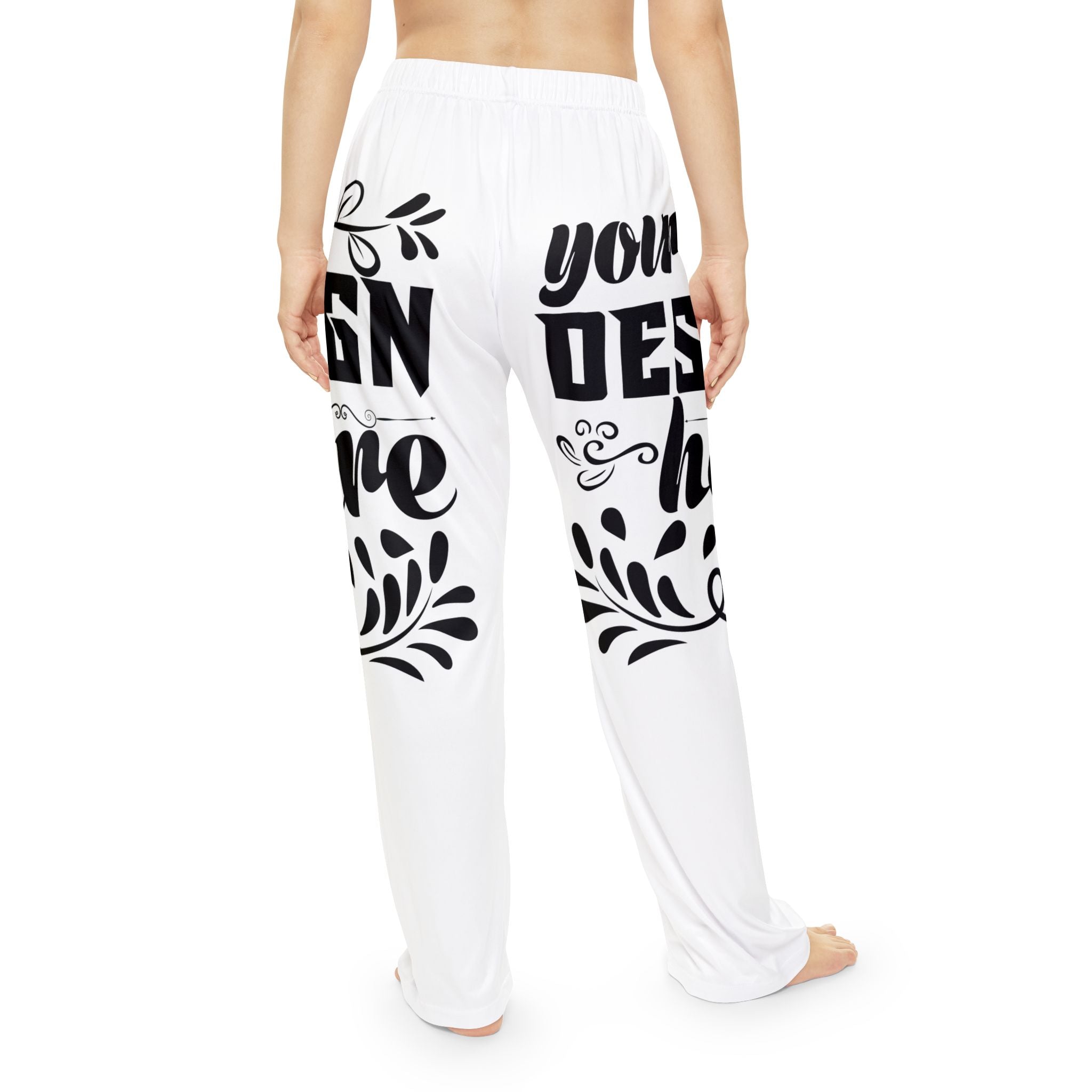 Customizable Womens Pajama Pants All Over Print Light Brushed Polyester