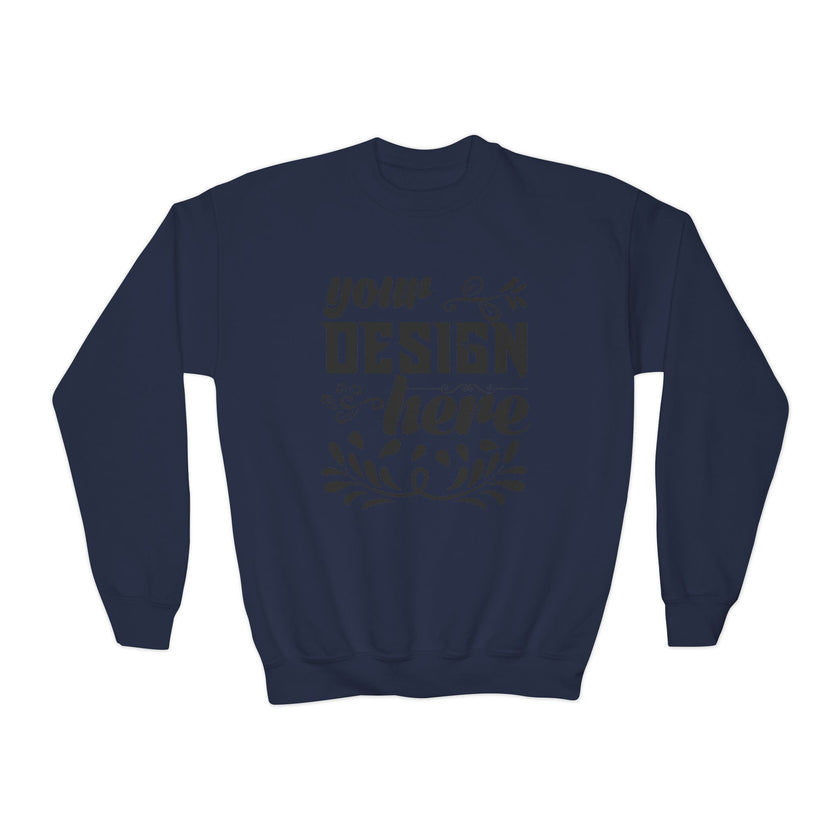 Customizable Gildan 18000B Youth Heavy Blend Crewneck Sweatshirt