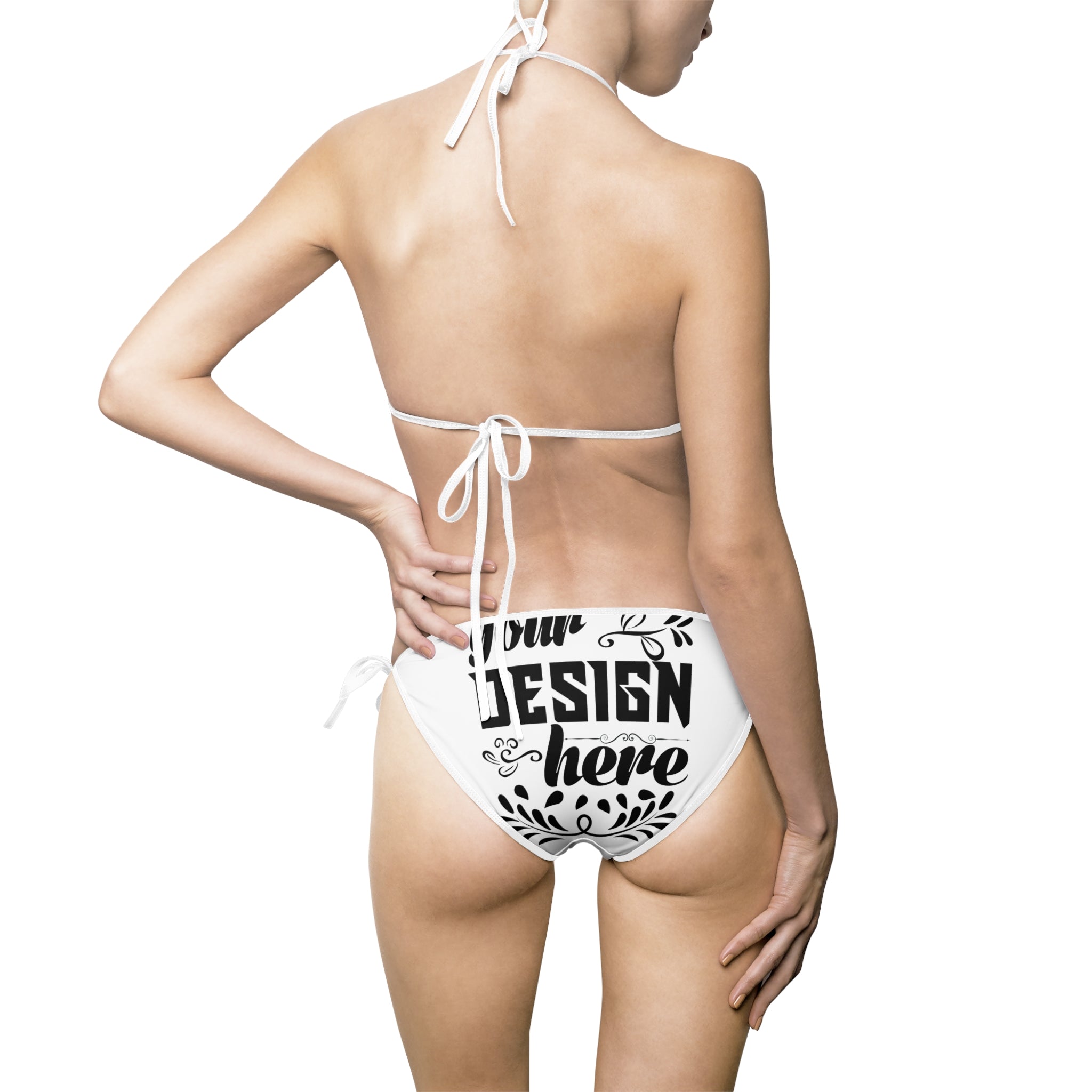 Customizable Womens Bikini Swimsuit Two Piece Polyester Spandex