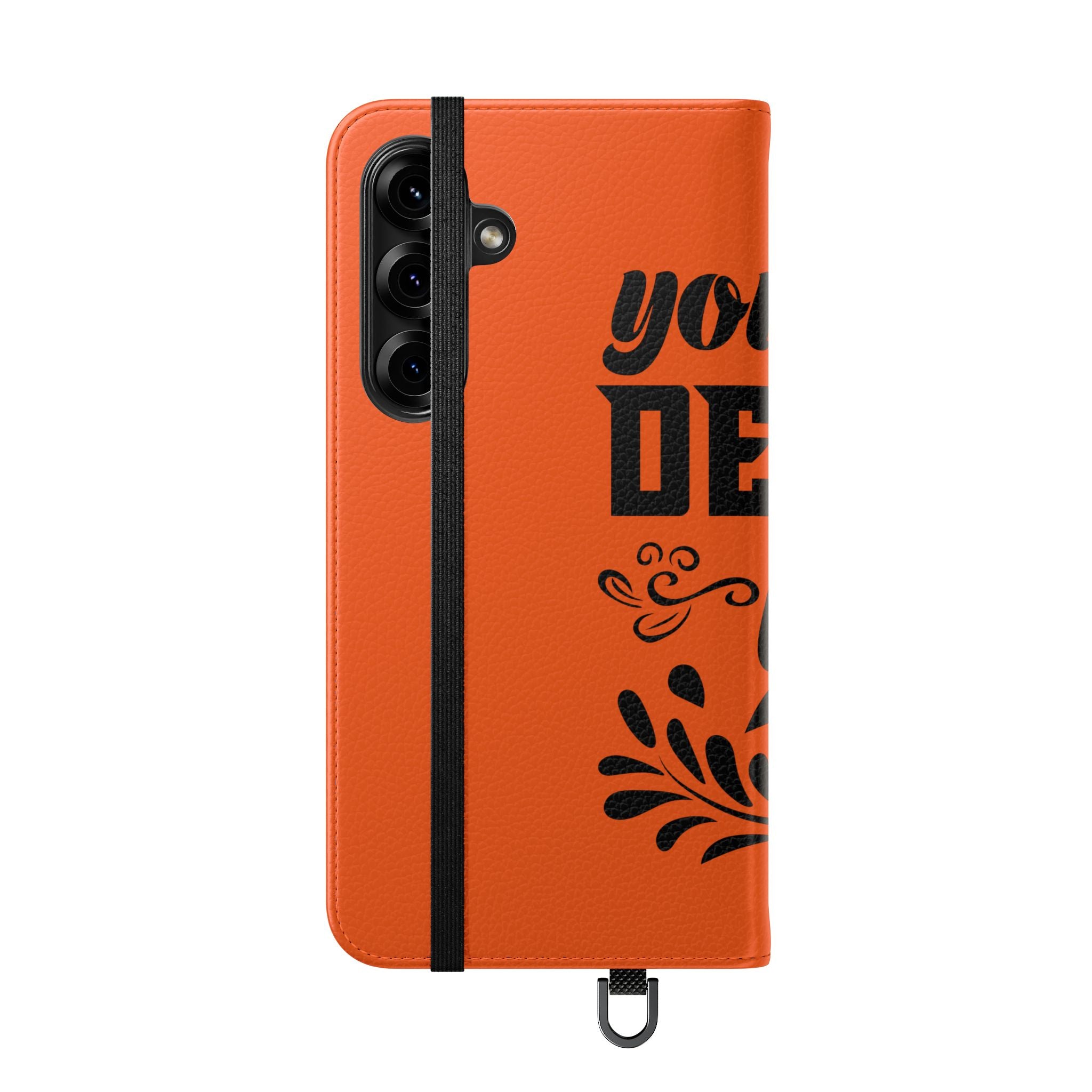 Customizable Flip Folio Phone Case With Card Slots Stand And Elastic Strap