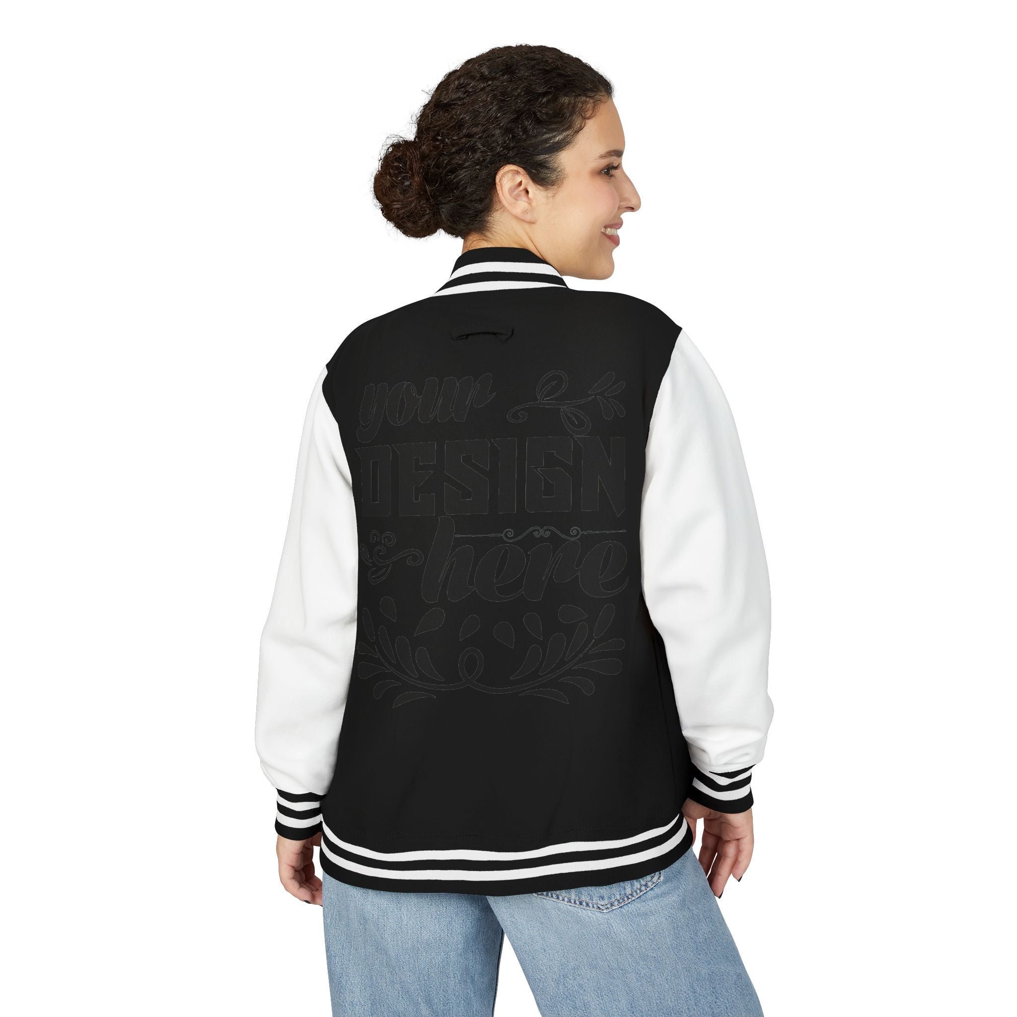 Customizable AWDis JH043 Unisex Heavyweight Letterman Jacket