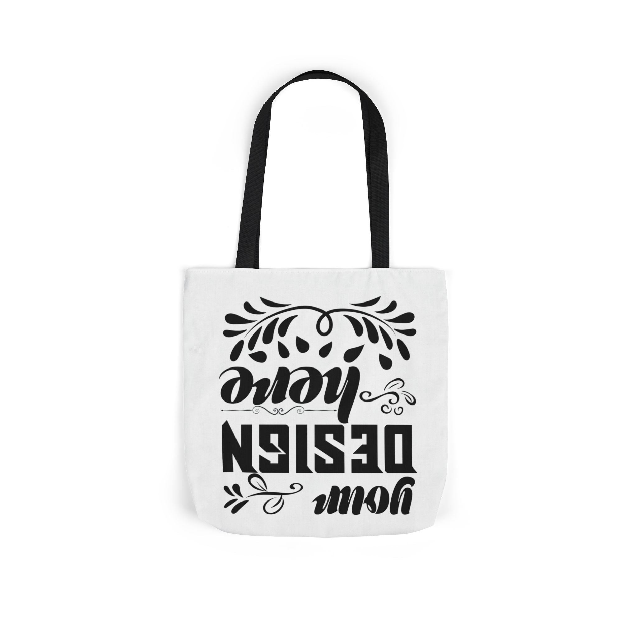 Customizable Canvas Tote Bag With 5 Color Strap Options All Over Print
