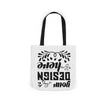 Customizable Canvas Tote Bag With 5 Color Strap Options All Over Print