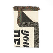 Customizable Woven Cotton Blanket Throw with Fringed Edges 3 Sizes