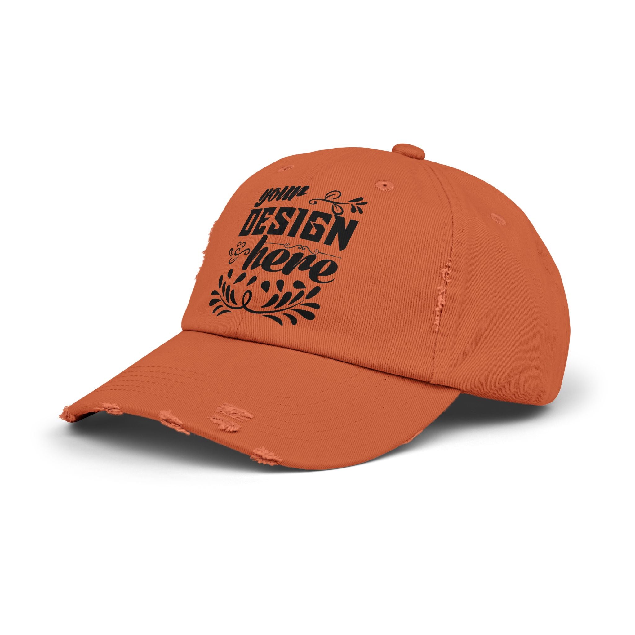 Customizable District DT600 Distressed Cotton Cap for Personalized Style