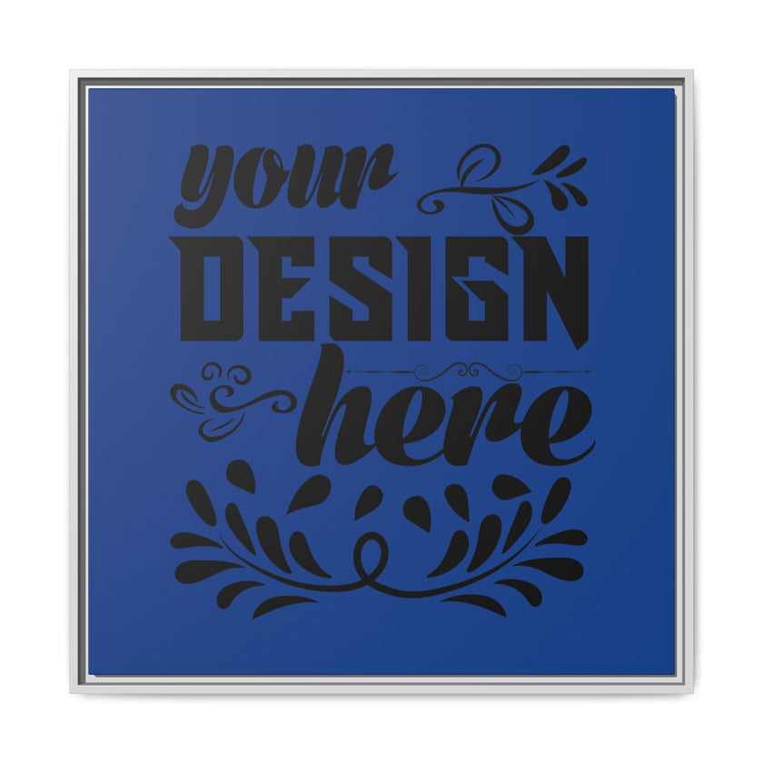 Customizable Framed Matte Canvas Print with Pinewood Frame Sawtooth Hanger