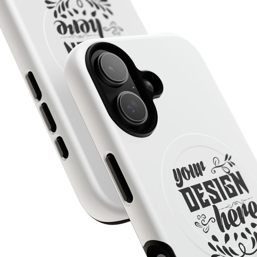 Customizable Tough Magnetic Phone Case Dual Layer Polycarbonate TPU Liner