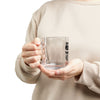 Customizable 10oz Clear Glass Mug with C Shaped Handle Heat Resistant