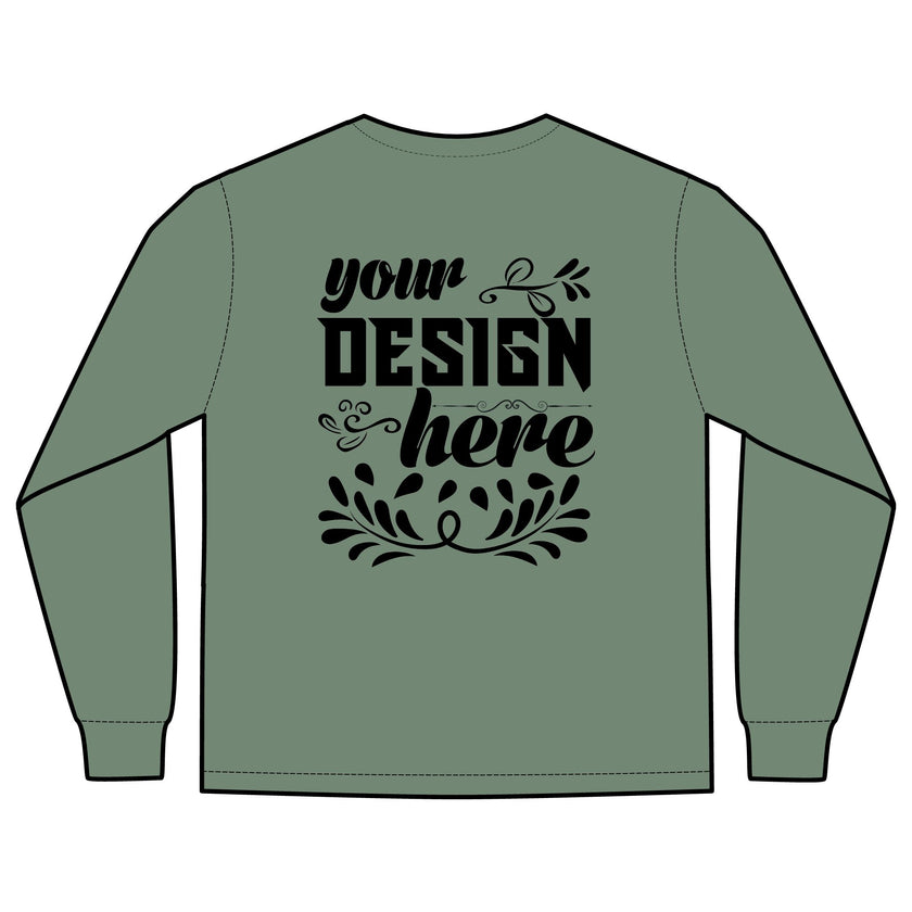 Customizable Comfort Colors 4410 Unisex Heavyweight Long Sleeve Pocket Tee