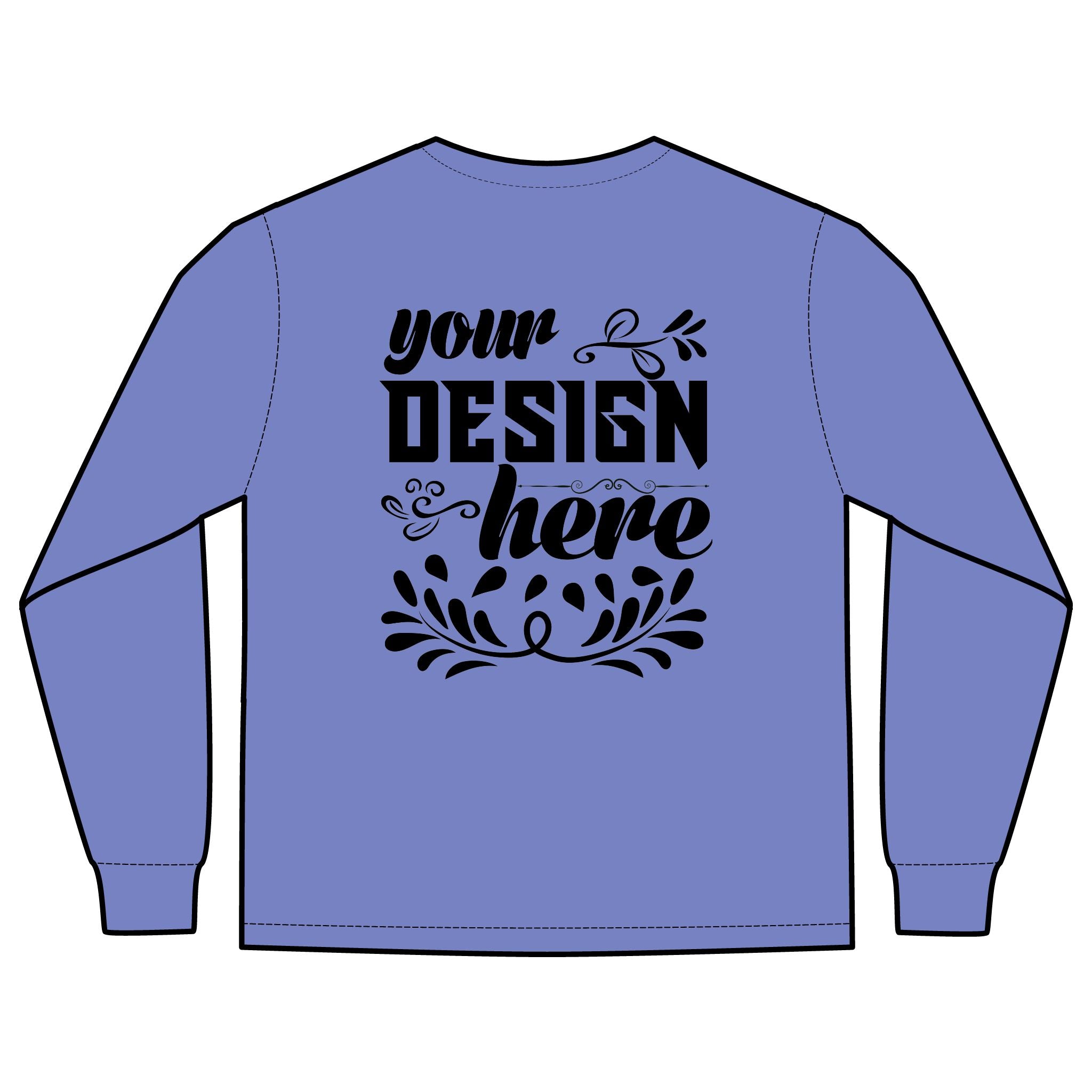 Customizable Comfort Colors 4410 Unisex Heavyweight Long Sleeve Pocket Tee