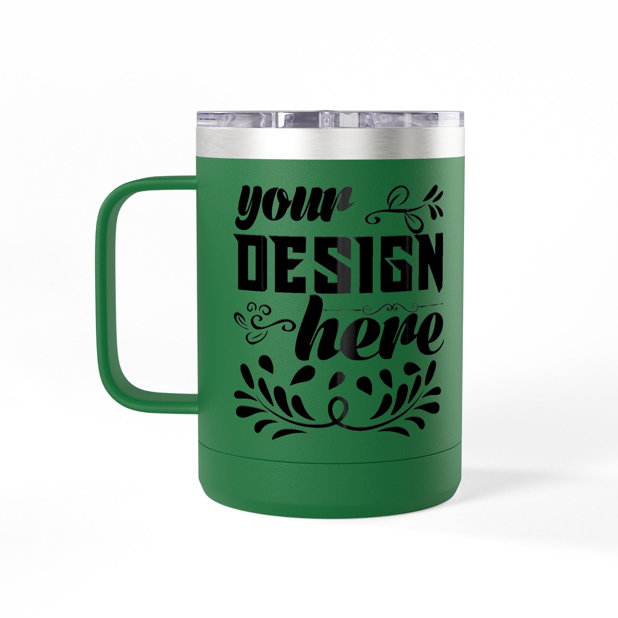 Customizable Polar Camel 15oz Stainless Steel Coffee Mug Tumbler Lid