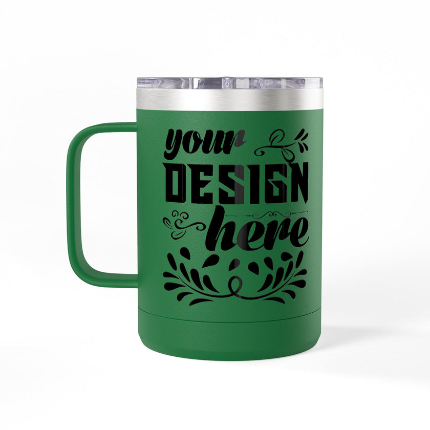 Customizable Polar Camel 15oz Stainless Steel Coffee Mug Tumbler Lid