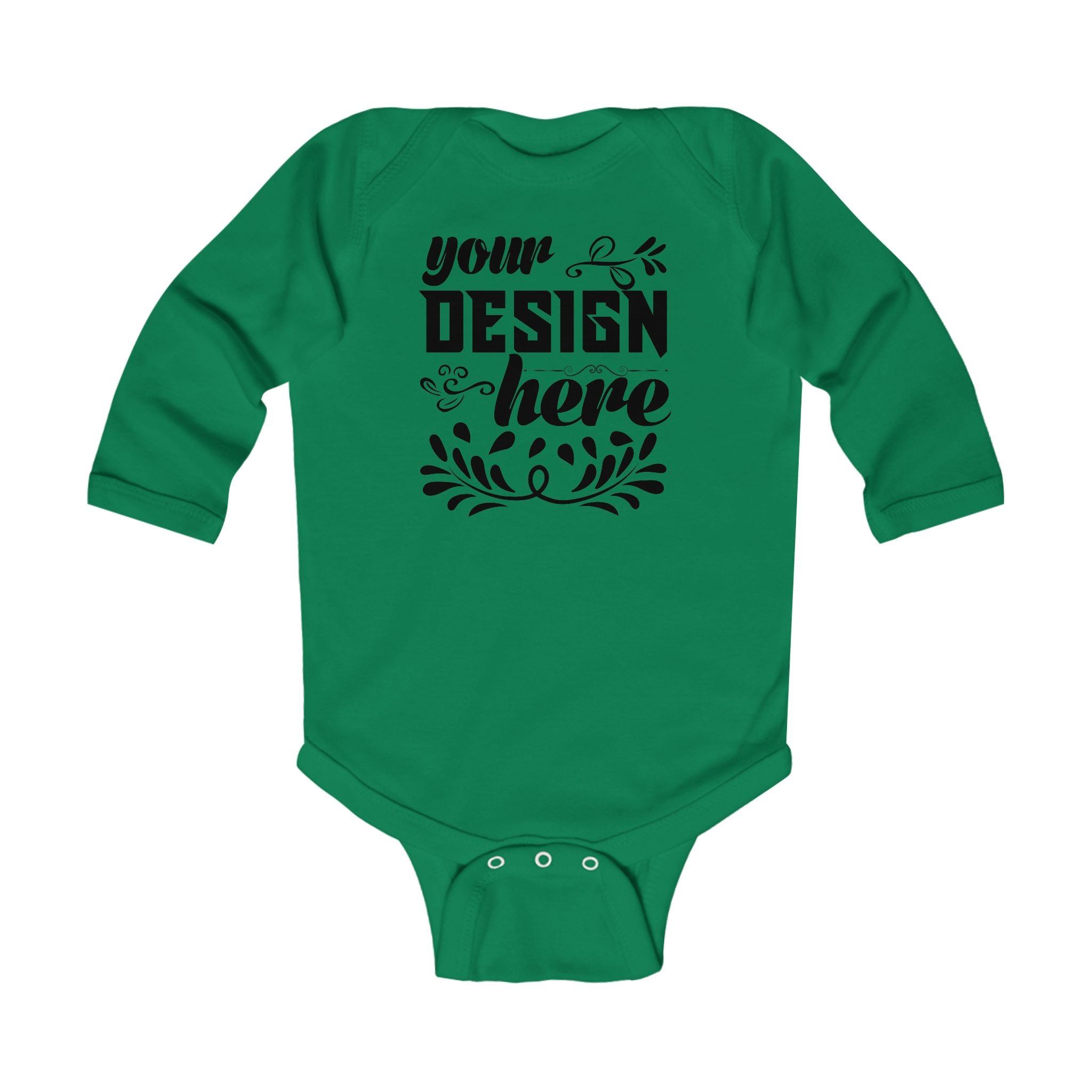 Customizable Infant Long Sleeve Bodysuit Rabbit Skins 4411 Classic Fit
