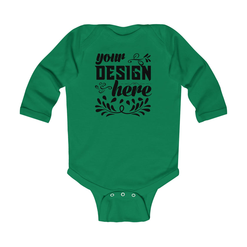 Customizable Infant Long Sleeve Bodysuit Rabbit Skins 4411 Classic Fit