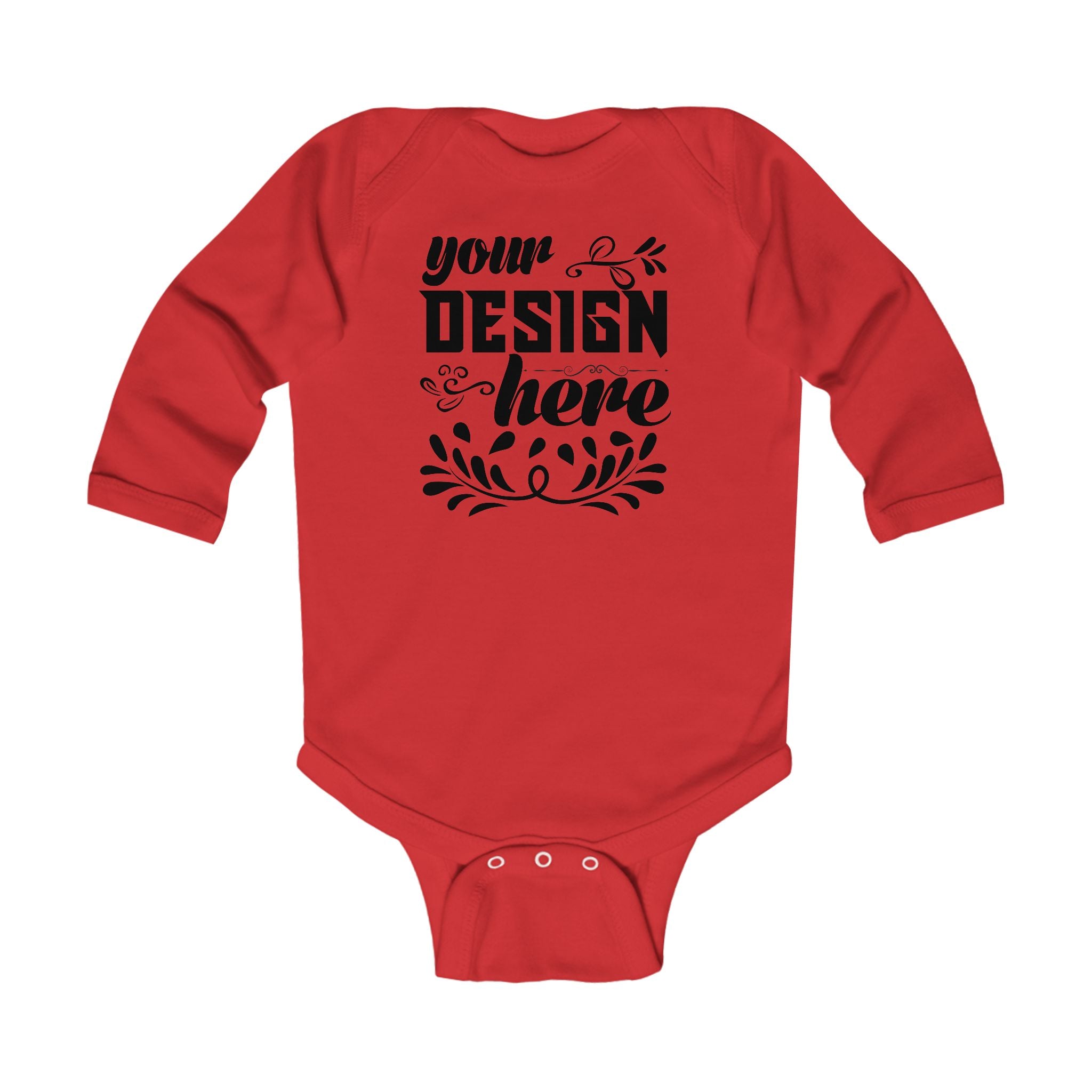 Customizable Infant Long Sleeve Bodysuit Rabbit Skins 4411 Classic Fit