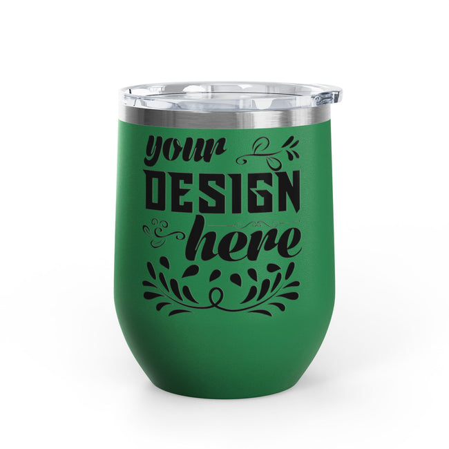 Customizable Polar Camel 12oz Stainless Steel Wine Tumbler Cup Lid