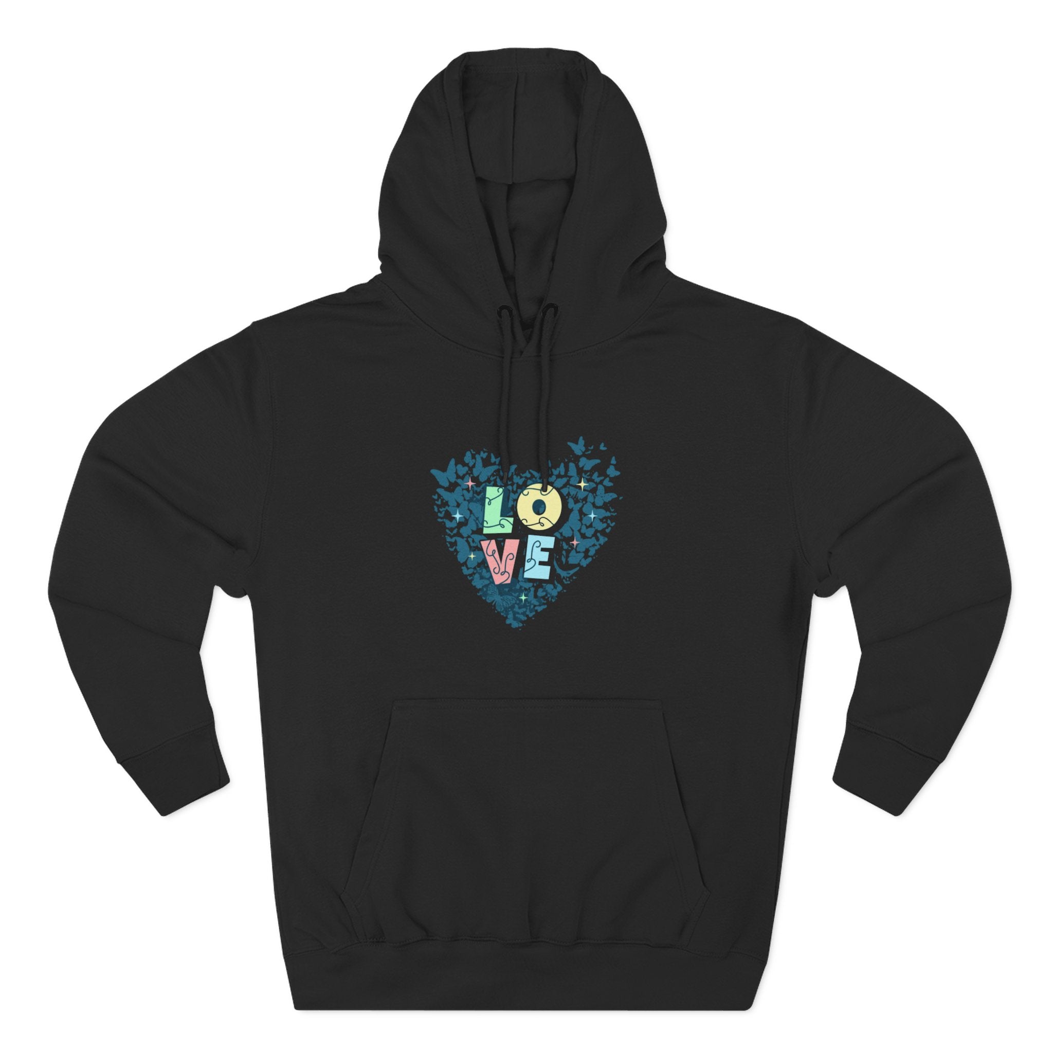 Lane Seven LS14001 Unisex  Fleece Hoodie | Butterfly Love Graphic Print