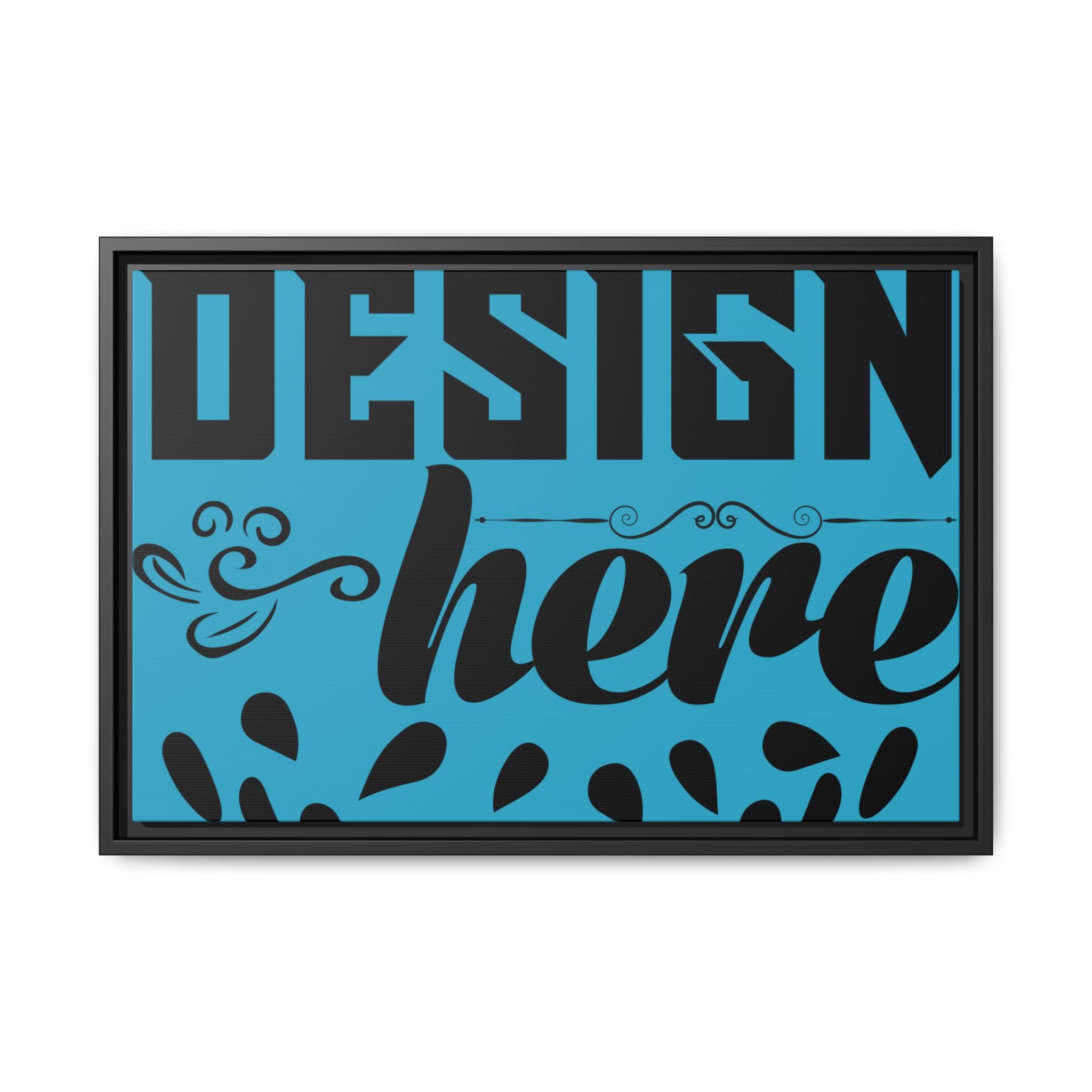 Customizable Framed Matte Canvas Print with Pinewood Frame Sawtooth Hanger