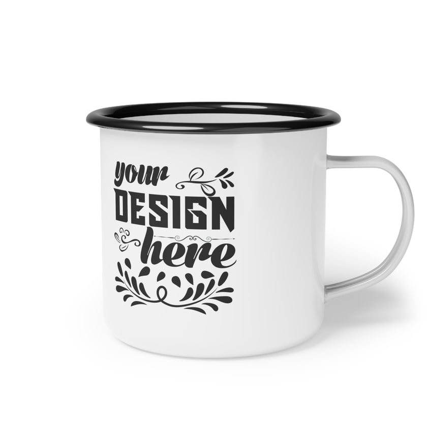 Customizable ORCA Coatings Enamel Camp Cup 12oz Glossy Steel Mug
