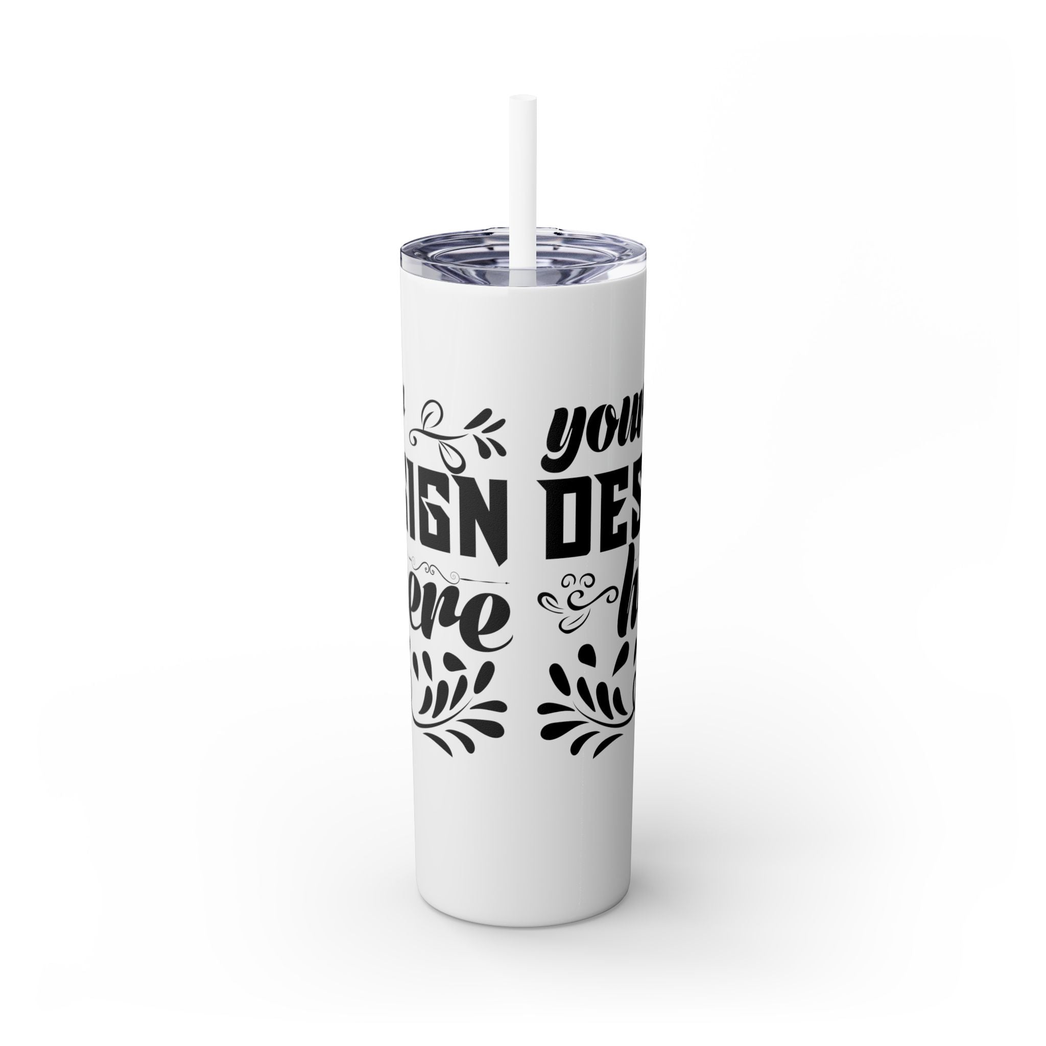 Customizable Maars 20oz Skinny Tumbler with Straw Stainless Steel