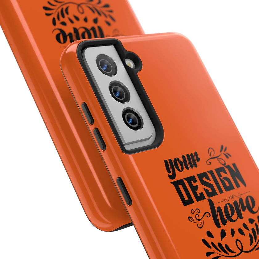 Customizable Tough Phone Case Glossy Dual Layer Wireless Charging