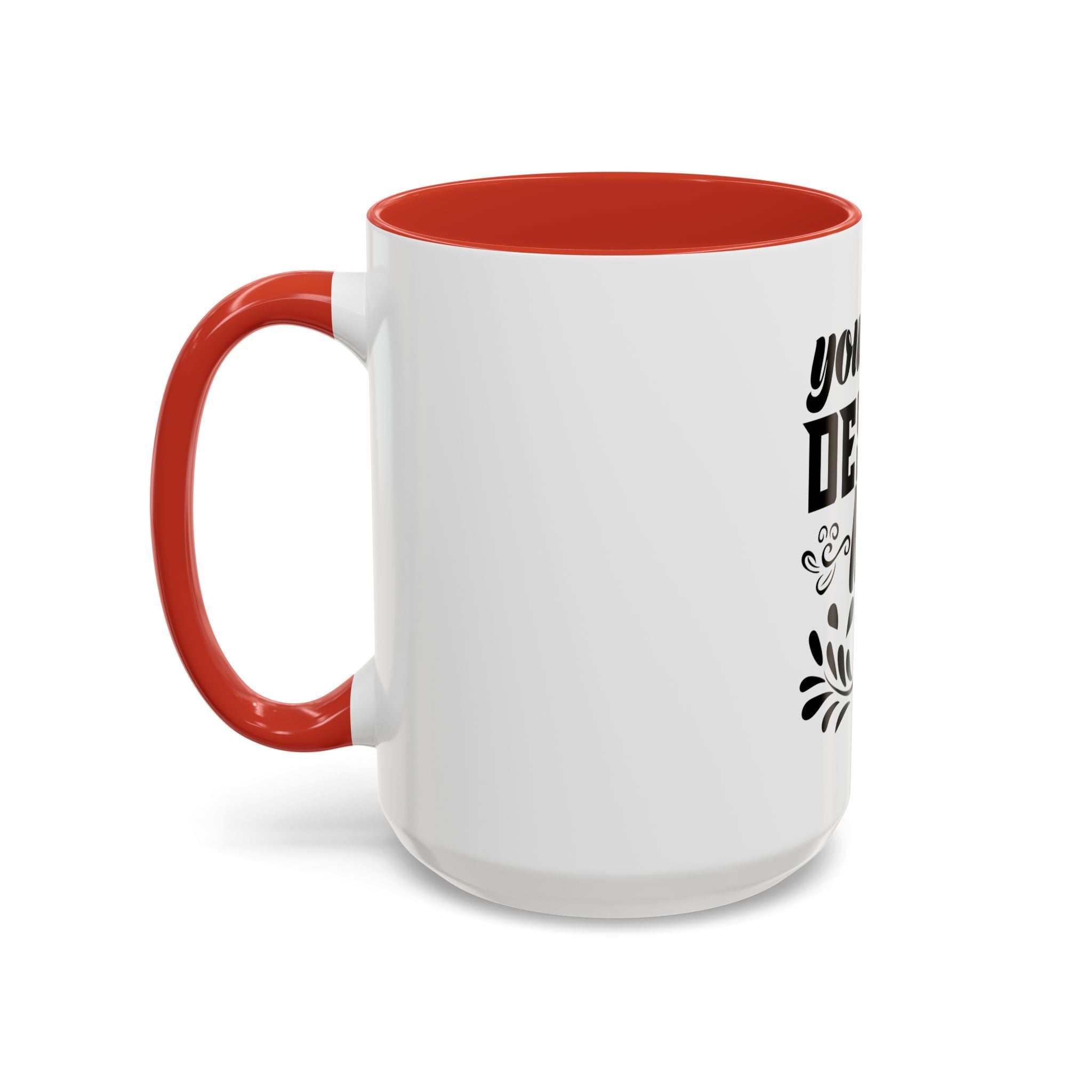 Customizable Accent Coffee Mug 11oz and 15oz Colored Interior Handle