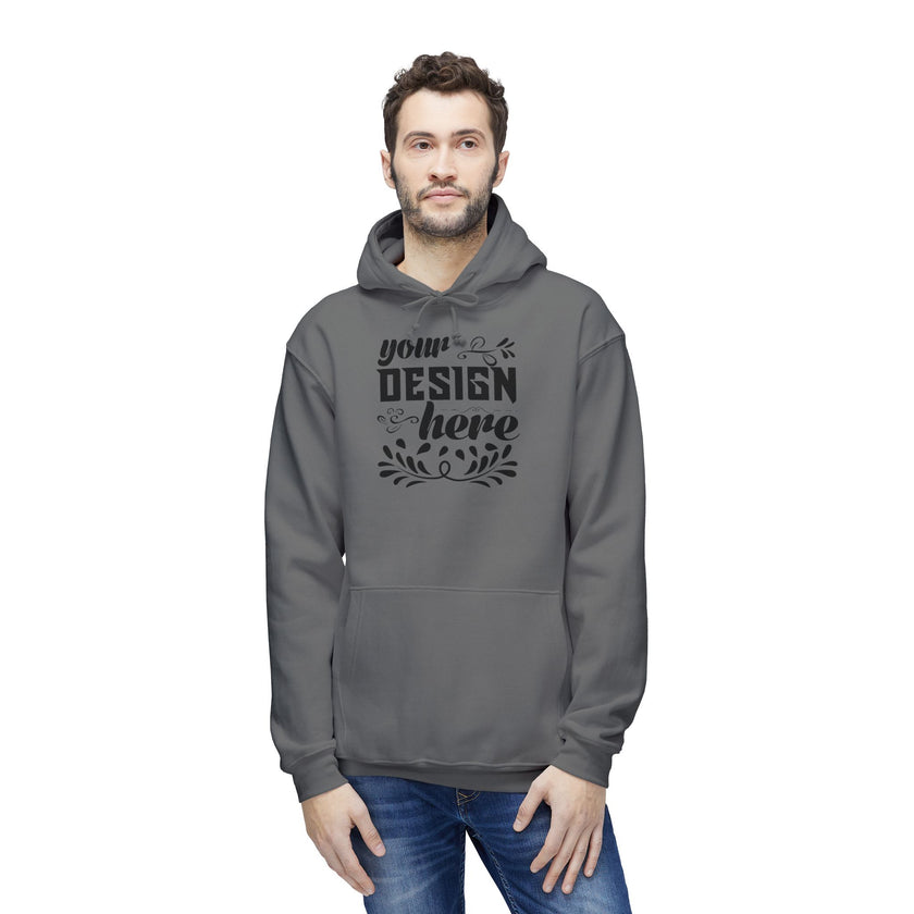 Customizable Bayside 960 Unisex Heavyweight Hooded Sweatshirt Made in US