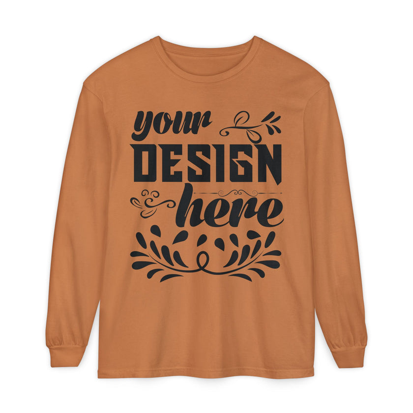 Customizable Comfort Colors 6014 Unisex Garment Dyed Long Sleeve T Shirt