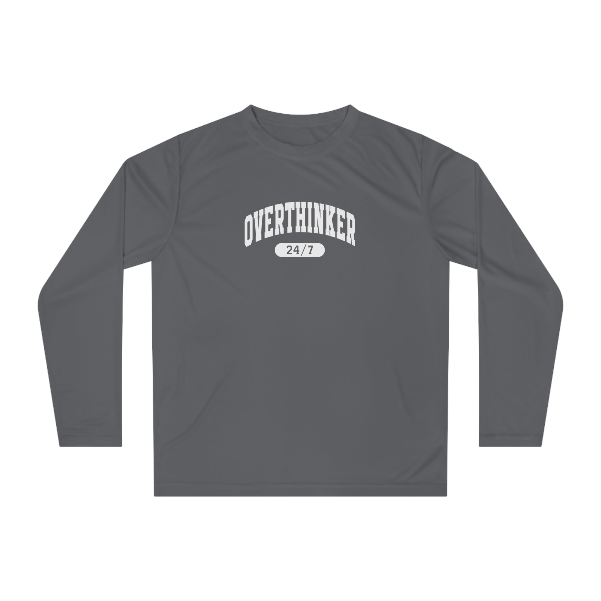 Team 365 TT11L Unisex  Performance Long Sleeve Shirt Overthinker Graphic