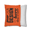 Customizable Square Poly Canvas Pillowcase with Concealed Zipper Closure