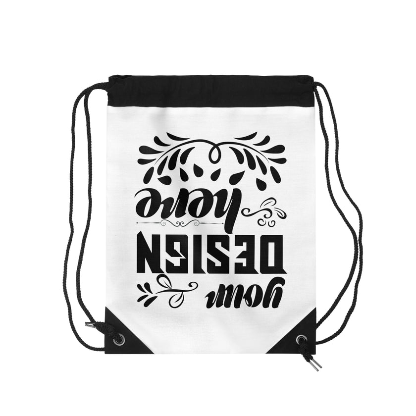 Customizable Polyester Drawstring Bag With Lining And Zipper Pocket