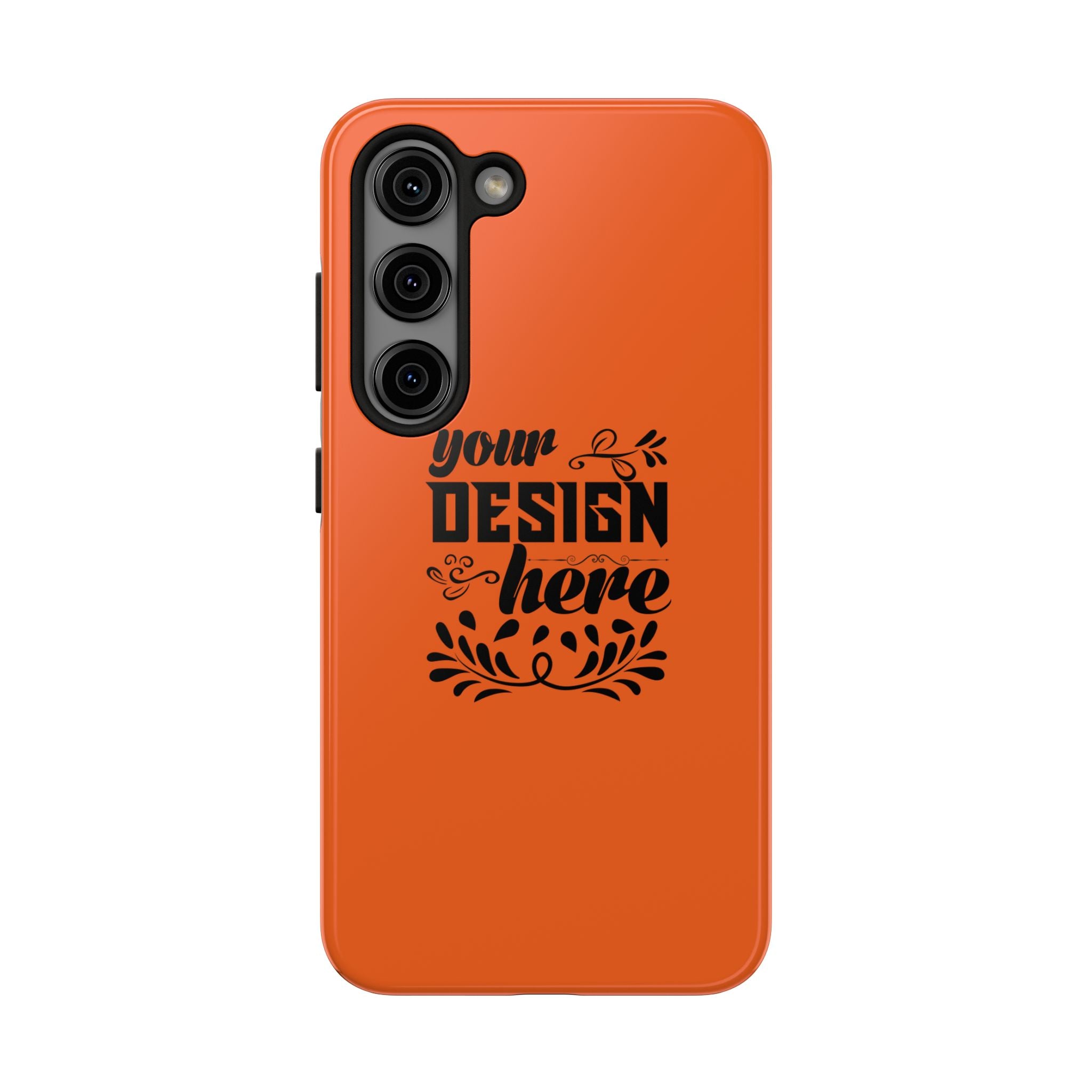 Customizable Tough Phone Case Glossy Dual Layer Wireless Charging