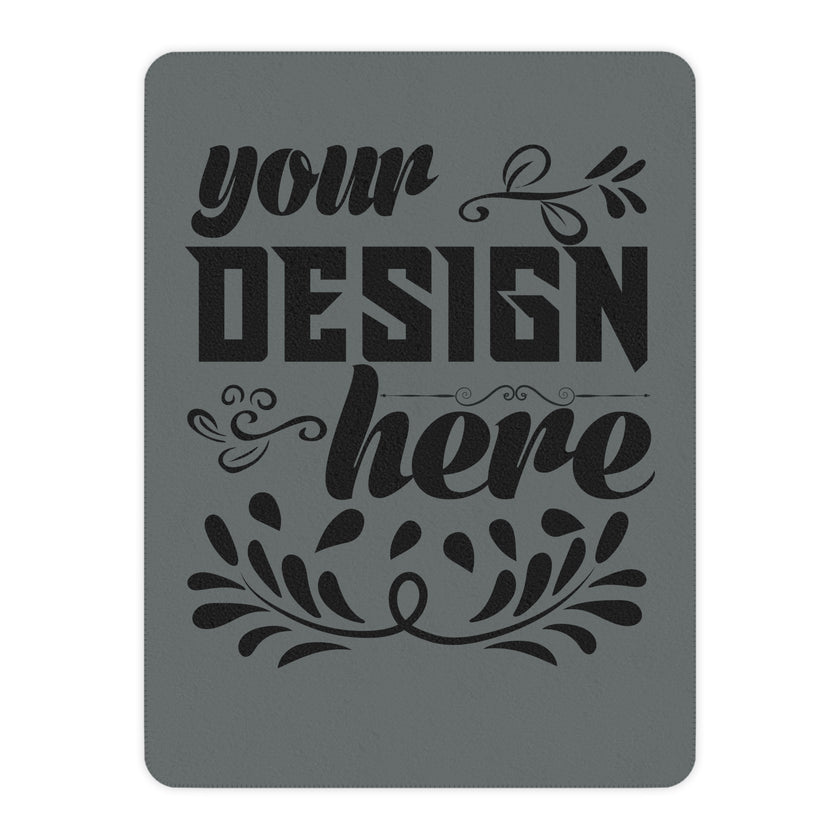 Customizable Tan Sherpa Blanket One Sided Print Soft Sherpa Back