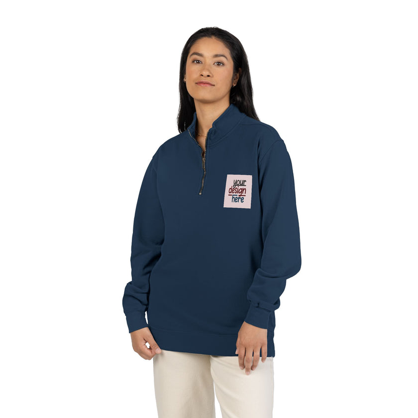 Customizable Comfort Colors 1580 Unisex Quarter Zip Sweatshirt