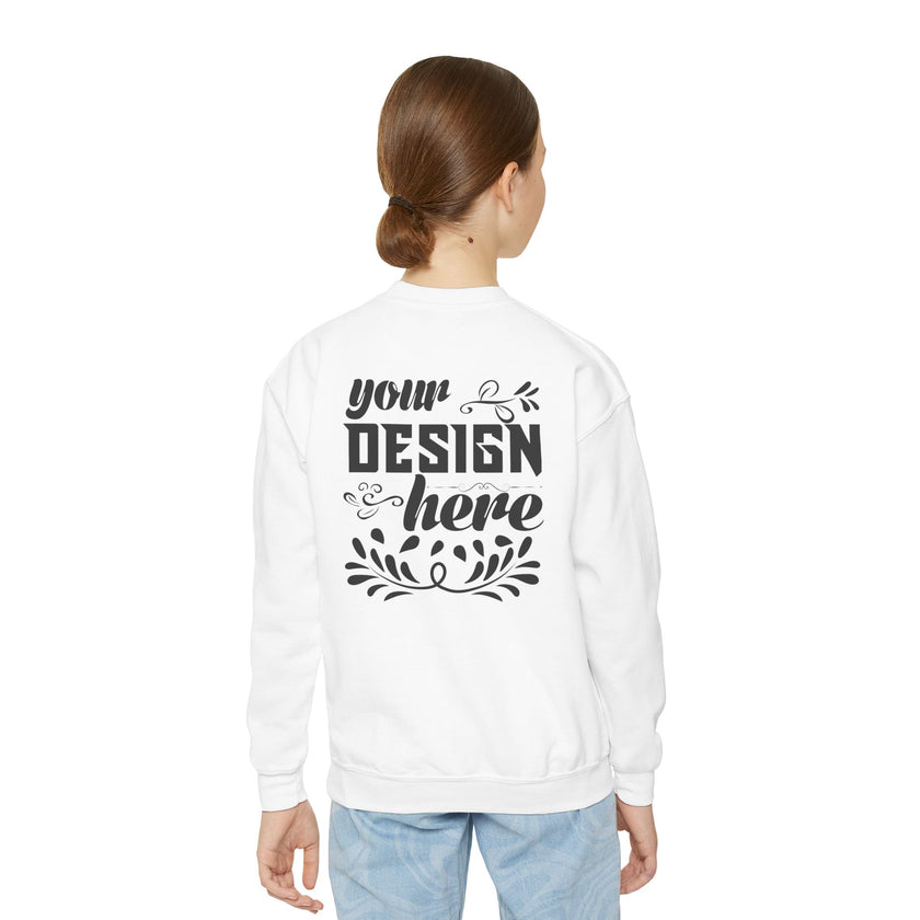 Customizable Gildan 18000B Youth Heavy Blend Crewneck Sweatshirt