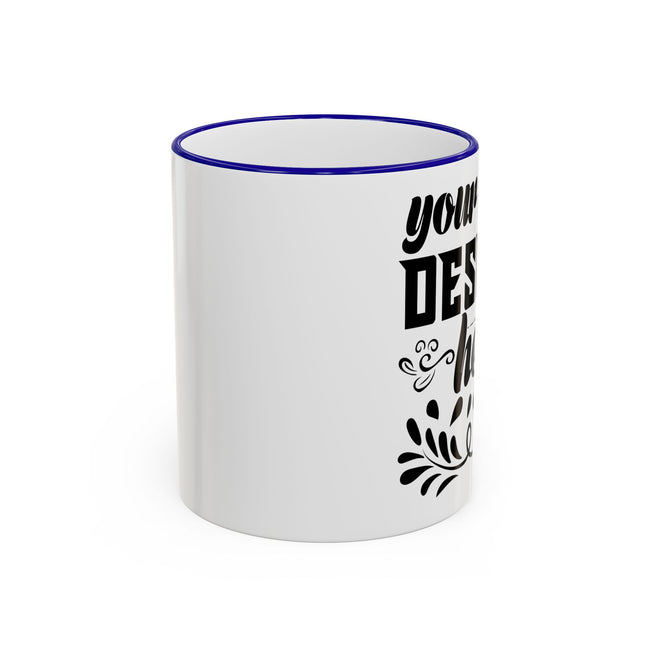 Customizable Accent Rim and Handle Ceramic Mug 11oz 15oz Drinkware
