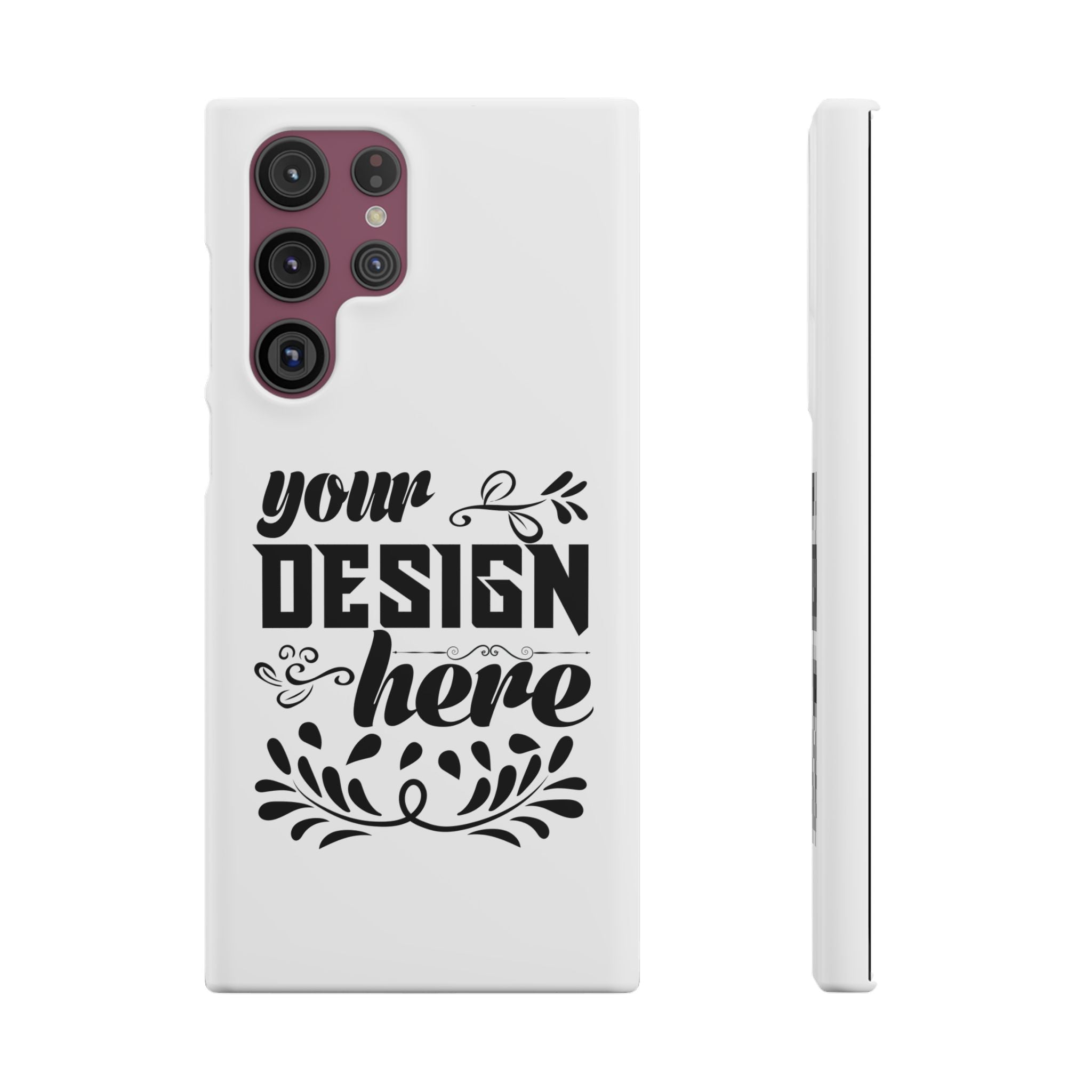 Customizable Snap Phone Case Slim Lightweight Polycarbonate Gloss Or Matte