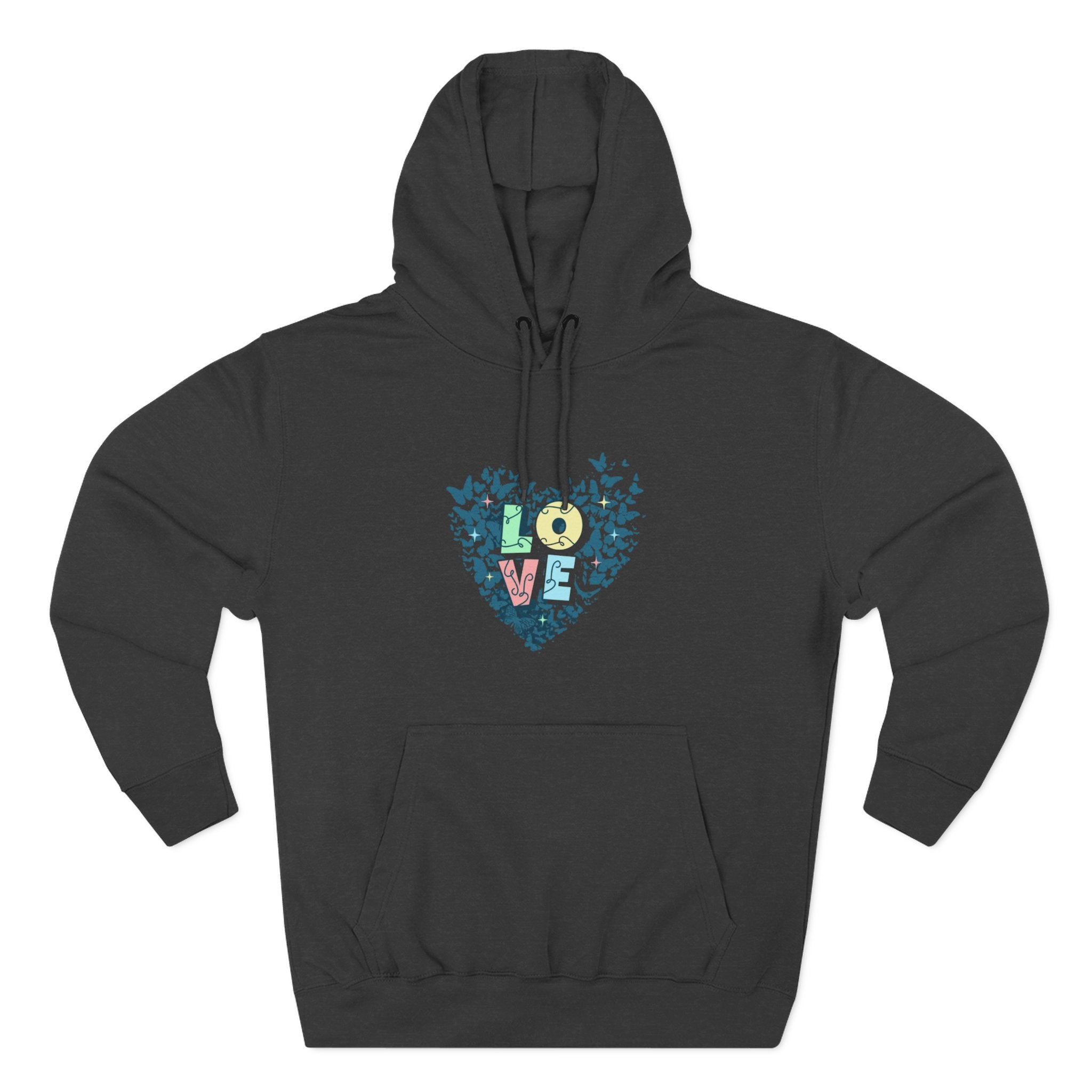 Lane Seven LS14001 Unisex  Fleece Hoodie | Butterfly Love Graphic Print