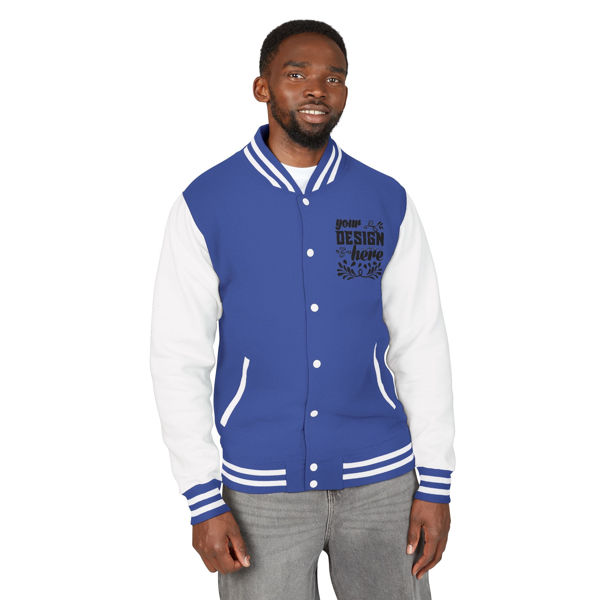 Customizable AWDis JH043 Unisex Heavyweight Letterman Jacket