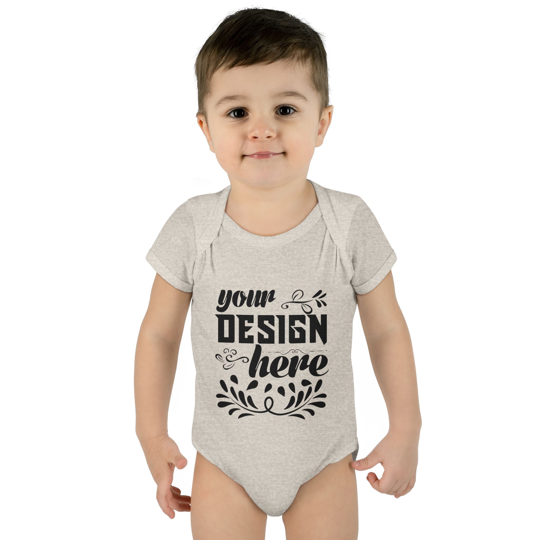 Customizable Infant Baby Rib Bodysuit Rabbit Skins 4400 Unisex