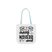 Customizable Canvas Tote Bag With 5 Color Strap Options All Over Print