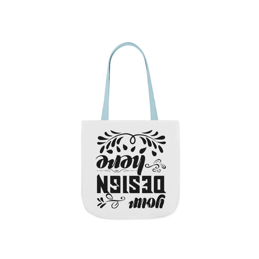 Customizable Canvas Tote Bag With 5 Color Strap Options All Over Print