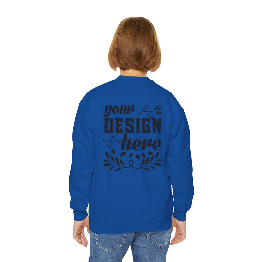 Customizable Gildan 18000B Youth Heavy Blend Crewneck Sweatshirt