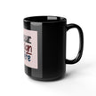 Customizable Black Ceramic Mug 15oz Glossy Finish Easy Grip C Handle