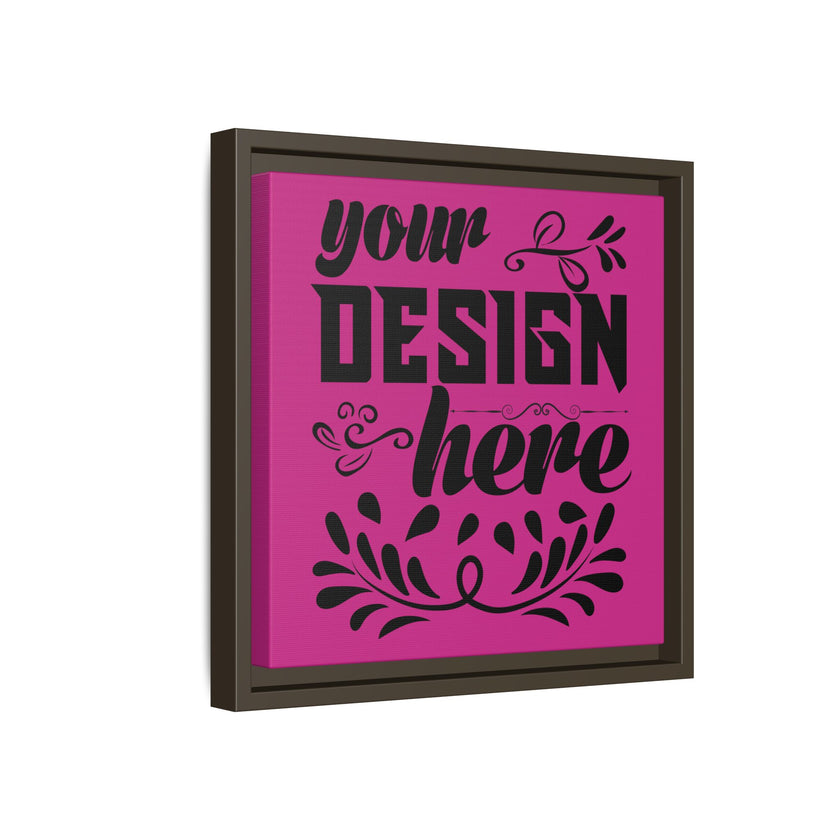 Customizable Framed Matte Canvas Print with Pinewood Frame Sawtooth Hanger